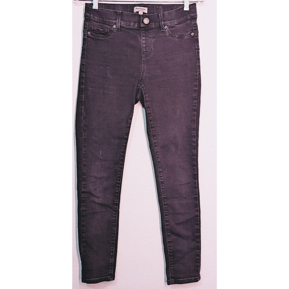 Juicy Couture Jeans Womens 6 (27x28) Black Denim Ankle Skinny Stretch (773)